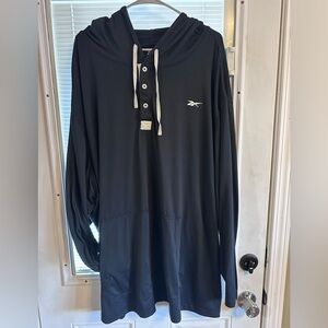 Reebok Black Hoodie with White Details